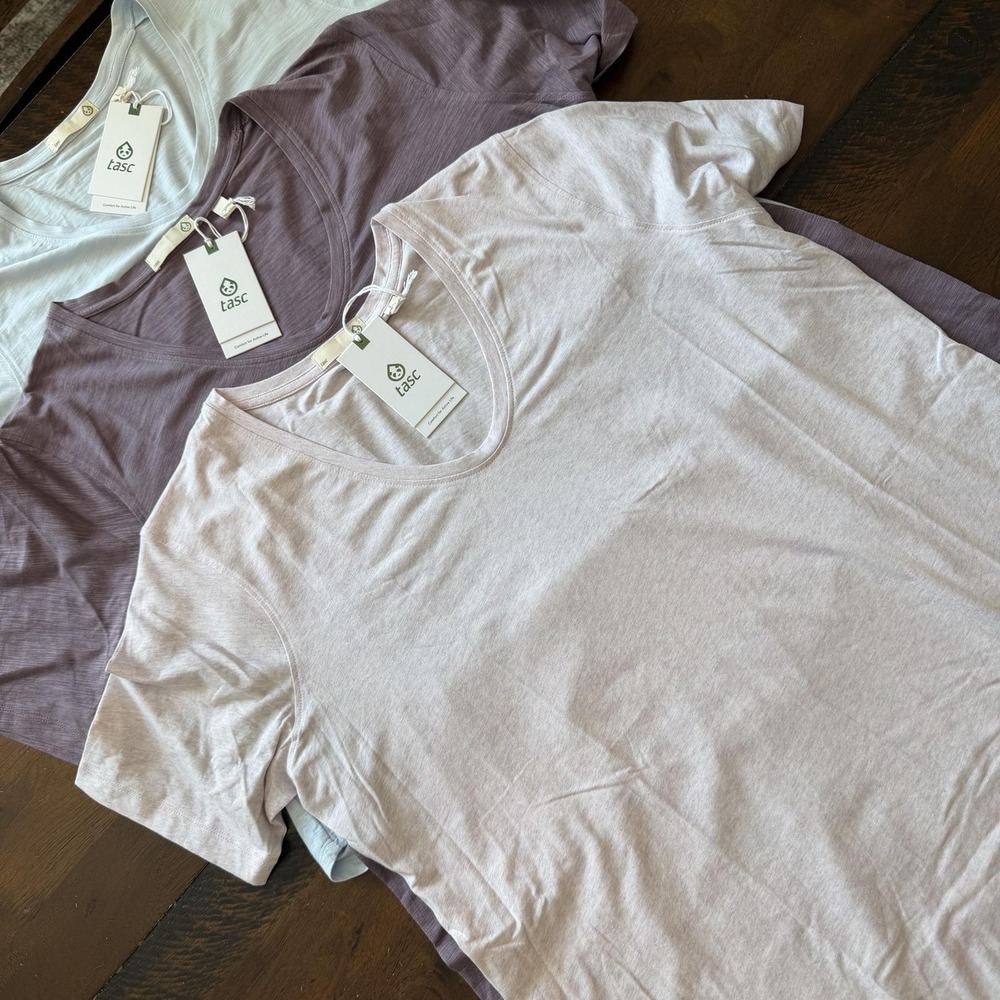 Lot of 3 Tasc Performance Womens Longline T Bamboo Cotton Tee Large Multicolor